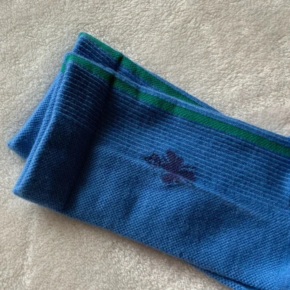 BOMBAS Cycling Calf  kid’s Socks In Wave / Amber - Picture 3 of 5